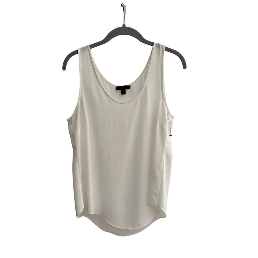 J.Crew White Sleeveless Blouse Tank Top Women’s 8 Career Office Shell - Picture 3 of 8